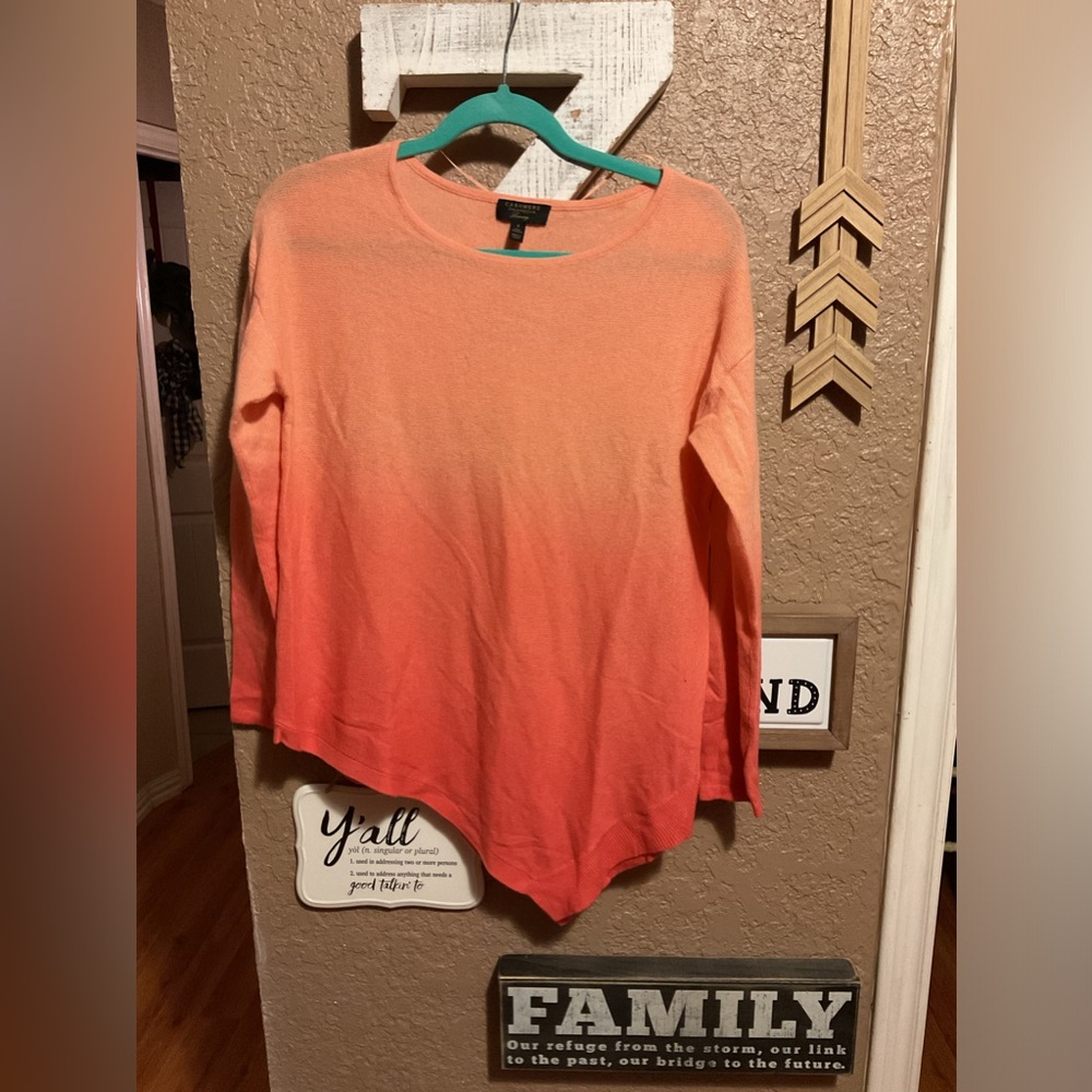 Cashmere Charter Club Orange Ombré Sweater Women’s Size Small
